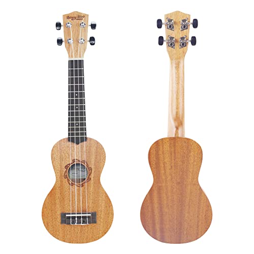 Ukulélé soprano professionnel en acajou de 53,3 cm pour débutants et adultes avec sac de transport - Les Beatles, Paul McCartney, John Lennon, RIngo Starr, George Harrison Ukulélé soprano professionnel en acajou de 53,3 cm pour débutants et adultes avec sac de transport – Image 3