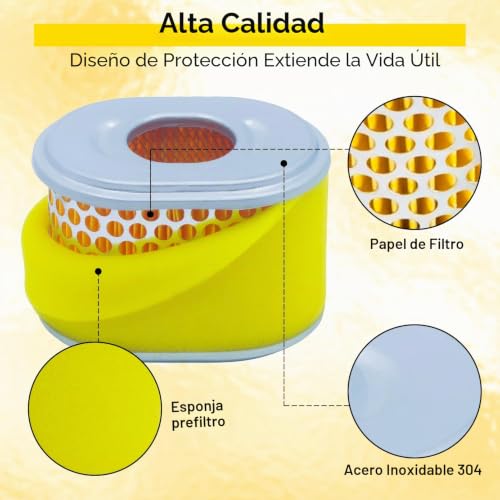 Miniatura 3 de 5 Piezas Filtros De Aire Para Honda Gx160 Gx200 Gx140 Gx100 Gx110 Gx120, Adefol Filtro Aire Profesional Piezas De Repuesto Air Filter Se Adapta A Motores De 5hp, 5,5hp, 6hp
