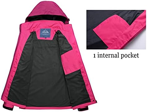 YSENTO Womens Waterproof Jackets Lightweight Outdoor Hiking Walking Softshell Rain Coat with Hood