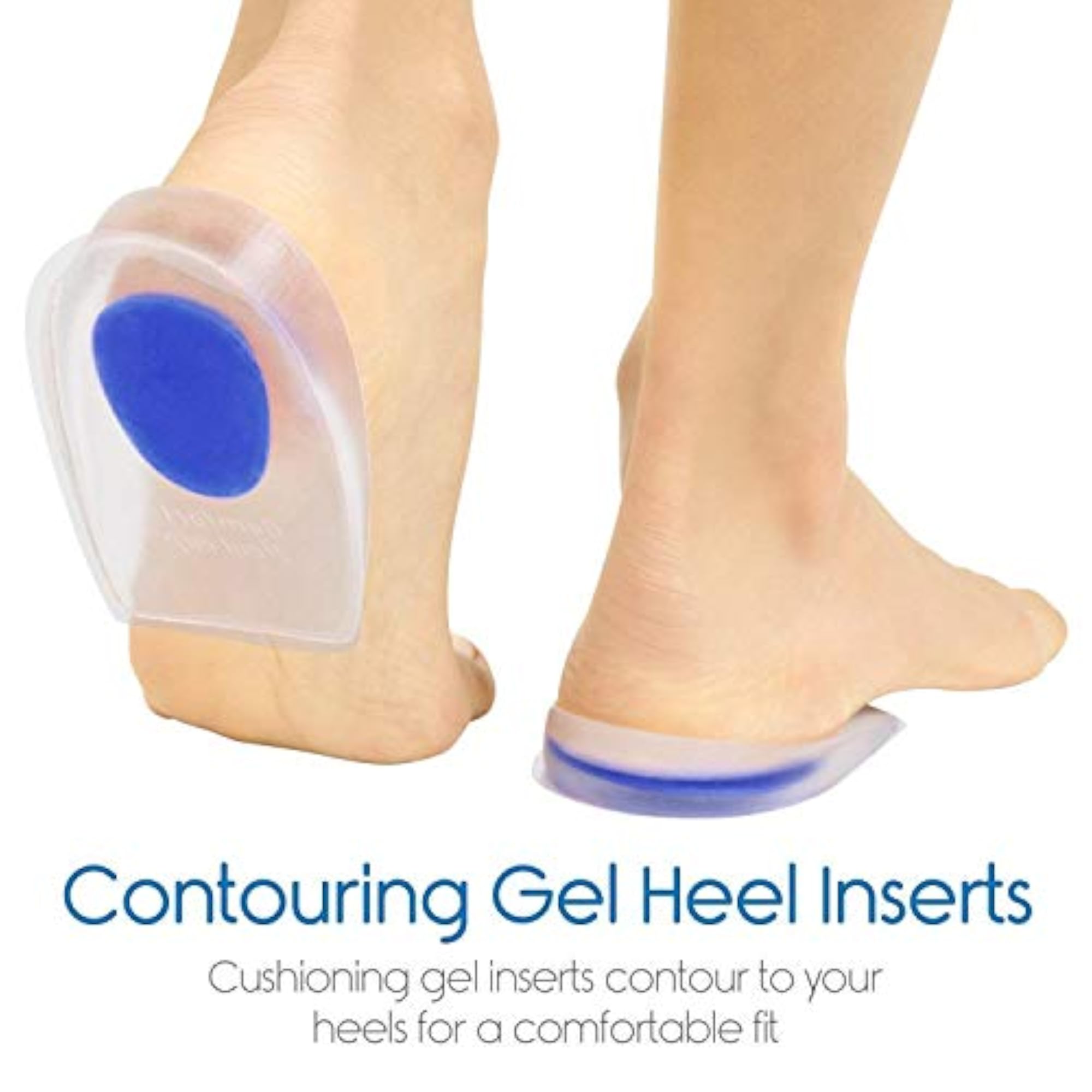 Silicone Heel Pads for Foot Pain Relief, Combo Pack