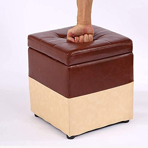 Canapé tabouret marron PU pour gagner de la place - 4