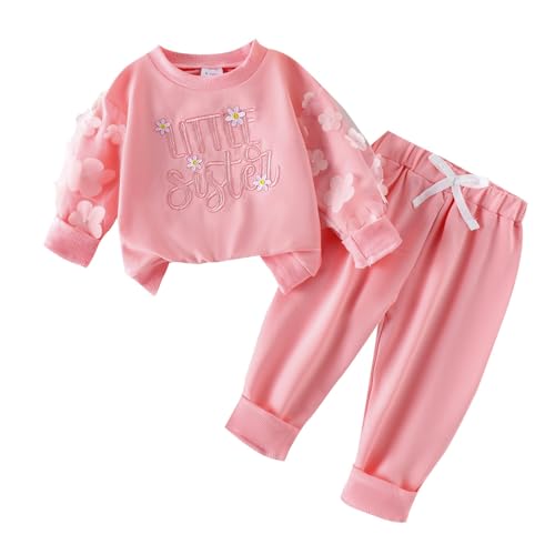 子供用 女の子 スウェットスーツセット ベビー かわいい プルオーバー パーカー スウェットシャツ ジョガー スウェットパンツ 衣装