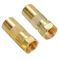 Greluma 4 Stk F-Typ-Stecker auf Koax-Stecker/Buchse-Adapter, 2 Paar TV-Antennen-Koaxialkabel, F-Stecker-Adapter, Satellit, F-Typ-Schraubstecker auf RF-Koax-Antenne, Stecker/Buchse-Konverter – Ansicht 2