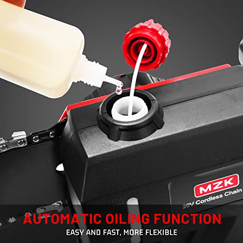 Mzk 8'' Cordless Pole Saw, 4Ah Battery Powered Pole Saws, 13-Foot Reach Chain Saw For Tree Trimming With Oiling System, 20V Electric Pole Chainsaw, Multi-Angle Head(Battery And Fast Charger Included) #TOP5