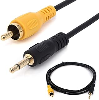 Yilan 3.5mm 1/8 inch Mono Male Plug to RCA Male Jack Audio Cable Cord Gold Plated 1.8m (6Ft)