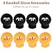 Leimir Glove Locks, 8-Pack Baseball/Softball Glove Lace Locks – Vibrant Colors, No Retie Knots, Spring-Lock Tech, Durable Design. (Mixed Black-Yellow)