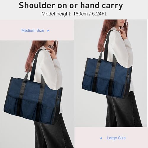 Tote Bag with Compartments and Zipper