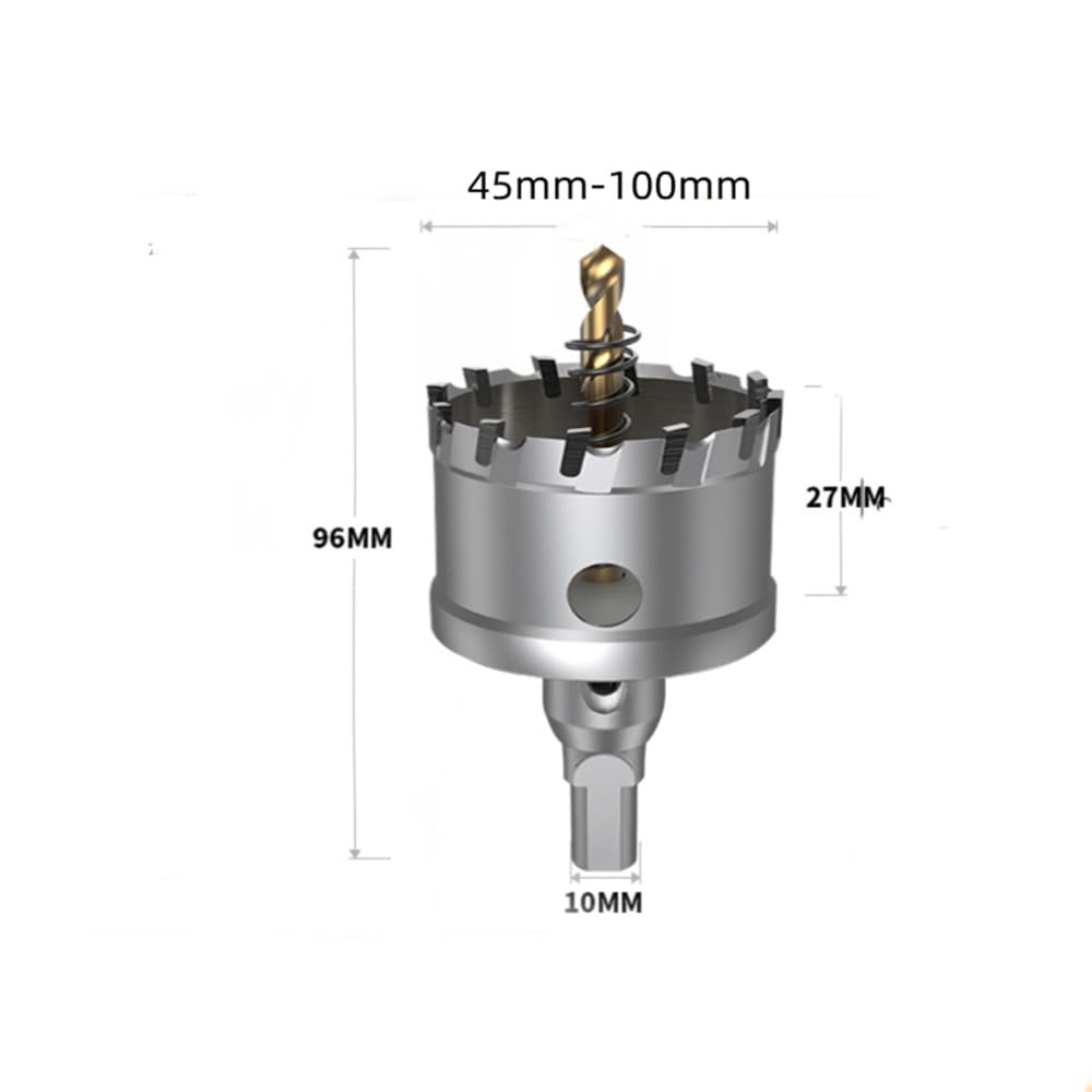 Wielkoformatowy otwornica do metalu wiertło M35 wiercenie HSS TCT narzędzia do obróbki drewna wycinak do otworów ze stali nierdzewnej 45 MM do 100 MM, 10030