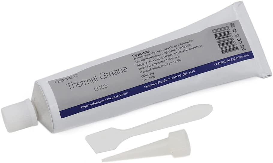GENNEL100g Tube Grey Silicone Compound Thermal Grease Paste For LED CPU GPU Chip Cooling