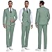 Beach Wedding Suit for Men 3 Pieces Linen Light Green Prom Suits Homecoming Set Jacket Vest Pant Groomsmen Suit Summer Thin LG-3630