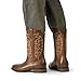 Bruno Marc Cowboy Boots for Men, Slip on Western Boots with Chic Embroidered Durable Short Retro Country Square Toe Boot,Size 11,Coffee,BMUMKB2502