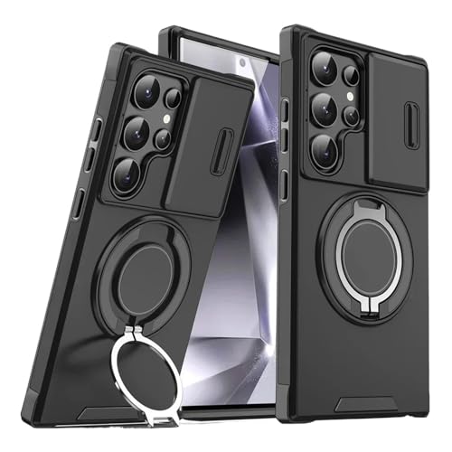 ���C�X�^���h�d�b�P�[�X�ASamsung S26 S25 Edge S23 S21 S22 S24 Ultra Plus S25FE S24FE�A�����Y�����h�~�J�o�[�Ƃ̌݊���(Black,Galaxy S22 5G)