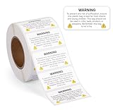 1000pcs Suffocation Warning Labels, Suffocation Safety Stickers for Packing Shipping, 1' x 2'