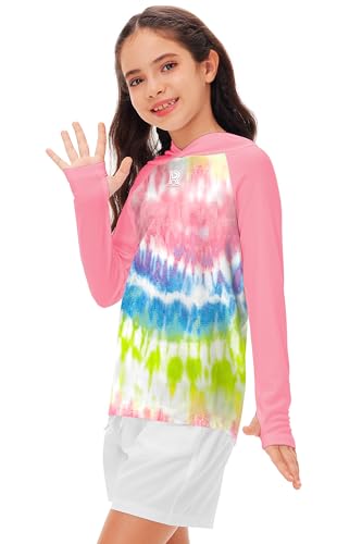 Image of Remimi Kids Sun Shirt Rash Guard Quick Dry Sun Protection Athletic Hoodie Hiking Shirts 3-12 Years