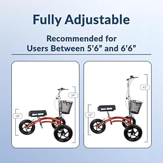 KneeRover Original Steerable All Terrain Knee Scooter for Adults for Foot Surgery Heavy Duty Knee Walker for Broken Ankle Foot Injuries Recovery - Leg Scooter Knee Crutch Alternative (Canyon Orange-1)