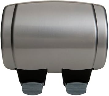 BG Electrical WPL22RCD IP66 Brushed Stainless Steel Outdoor Weatherproof Double RCD Socket