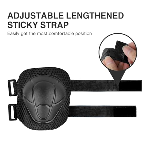 Image of WayEee 6PCS Kids Protective Gear Set, Knee Pads for Kids 3-14 Years Old, Toddler Knee Pads and Elbow Pads, Wrist Guards Set, Skating Cycling Bike Rollerblading Scooter, Upgraded & Durable Material