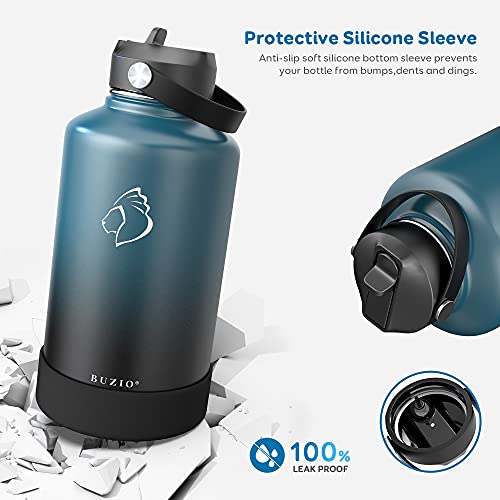 Buzio Straw Lid And Boot 64Oz 87Oz Wide Mouth Water Bottle, Sports Straw Cap Flip Top Lid With Flexible Handle And Silicone Sleeve Water Bottle Lid Accessories #TOP3