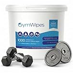 Gym Wipes - Recyclable Bucket Wipes - 1000 Antibacterial Extra Large Sheets | Eco-Friendly | Eliminates 99.9% of Germs | Perfect for Gyms, Fitness Studios, Offices, Homes, Hands & Surfaces