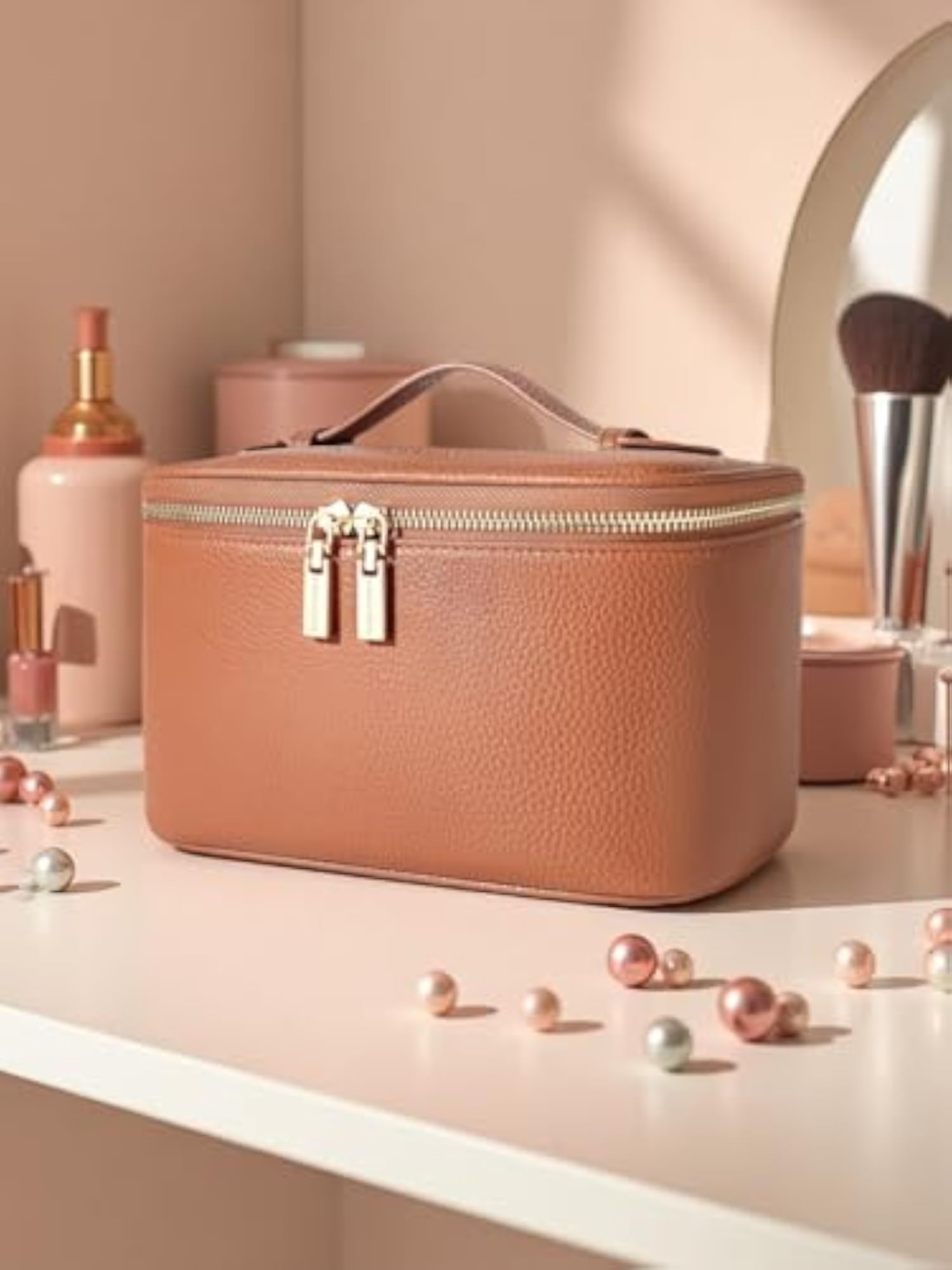 ROWNYEON Portable Makeup Train Case