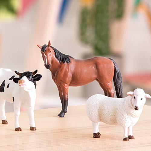 Terra Bauernhoftiere Figuren – Pferd, Schaf, Bulle – Realistische Tierfiguren Set, Kinder Bauernhof Spielzeug für… – Bild 3