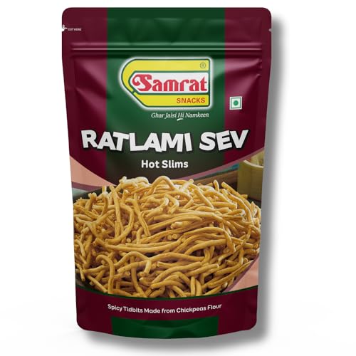 Image of Samrat | Ratlami Sev Bhujia Hot Slims Magic of Spicy & Crispy Taste in Flavorful Namkeen Snacks | Ghar Jaisi Hi Namkeen | (1 KG)