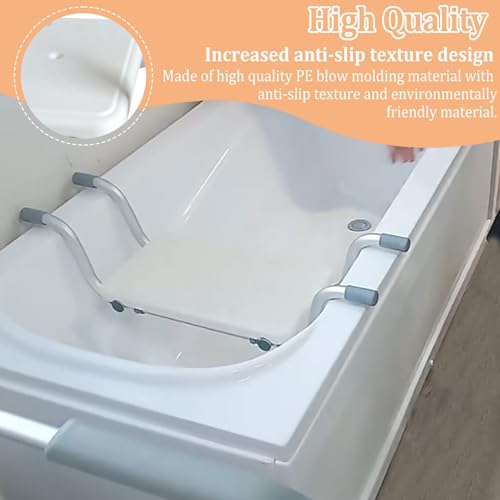 Badewannensitz, Duschsitz Duschbank für Badewanne, Ausziehbare 72-82cm Badewannenbretter, Badewannensitz Weiß Ausziehbar, Tragfähigkeit 136 kg Wannensitz für es Beim Baden Darauf Sitzen