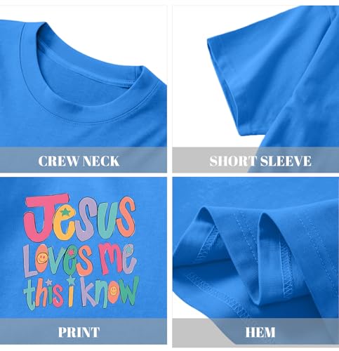Image of BINTEHGS Jesus Shirts for Kids Christian Graphic Tees for Girls Religious God Tshirts Inspirational Bible Verse Cute T-Shirts
