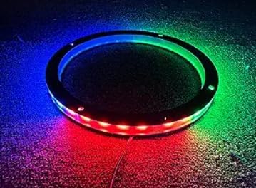 1PC 12" Car LED Speaker Ring Lights Decorative Light Kit Dream Color Chasing Flow Series + RGB Spacer Ring Light Coaxial Speaker Lights Bluetooth App & Remote Control