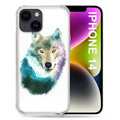Coque iPhone 14 animal sauvage loup pour passionnés de randonnée et de nature