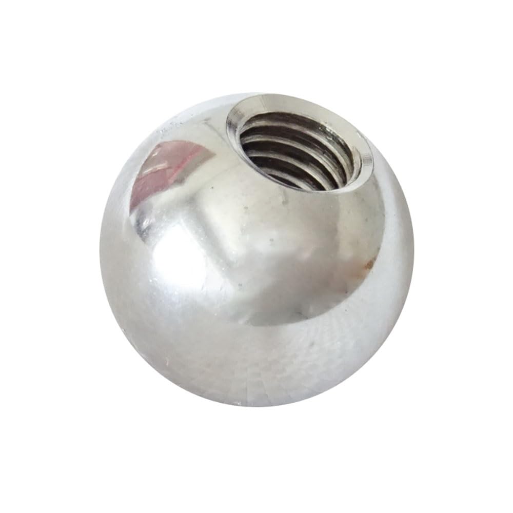 Vite a ricircolo di sfere con dado singolo, perline a sfera in SUS 304 filettate M10, sfere in metallo solido con filettatura femmina a mezzo foro da 15-60 mm(30mmx1pcs)
