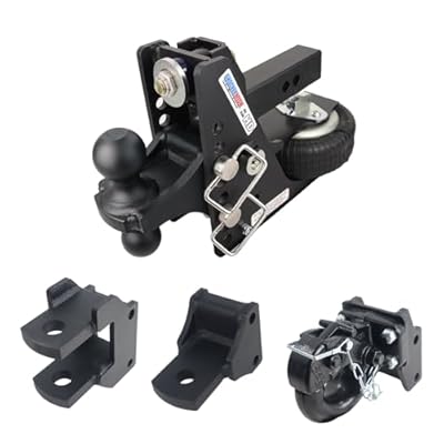 Shocker HD Max Black Air Hitch Black Combo Farm Mount Towing Kit, Fits 2" Hitch