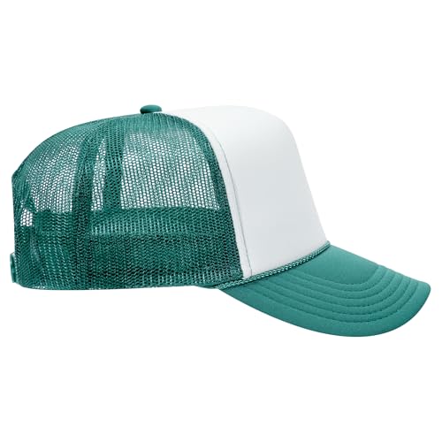Image of OTTO Polyester Foam Front 5 Panel High Crown Mesh Back Trucker Hats in 97, Bulk, Wholesale
