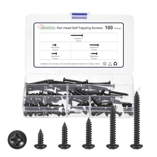 METALLIXITY Phillips Pan Head Self Tapping Screw M5 100Pcs