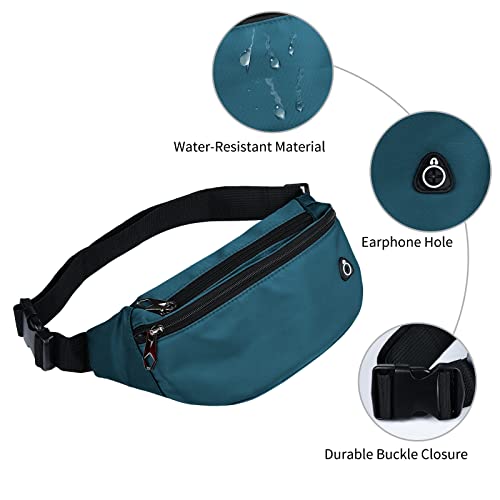 Image of Fanny Packs for Men and Women, Water-Repellent Sports Waist Pack Bag for Travel Hiking Running Hands-free