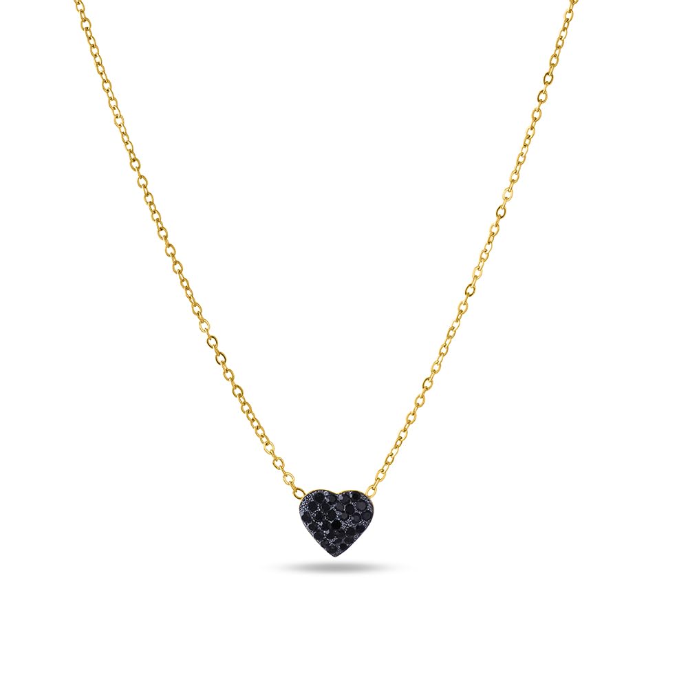 Medium Black Heart Necklace for Women - Gold Plated Necklace Chain | Waterproof & Anti Tarnish Jewellery | Gift For Women & Girls-image-27