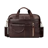 Cuir véritable de qualité & polyvalence d'utilisation : Fabriqué en cuir véritable, cette mallette affiche un look intemporel et professionnel adapté à d'innombrables scénarios. Apportez-la aux réunions de bureau, aux cours universitaires ou aux voyages d'affaires – elle ajoute une touche d'élégance à votre style. Le cuir durable assure sa longévité pour les trajets quotidiens, les courts voyages et des années d'utilisation.