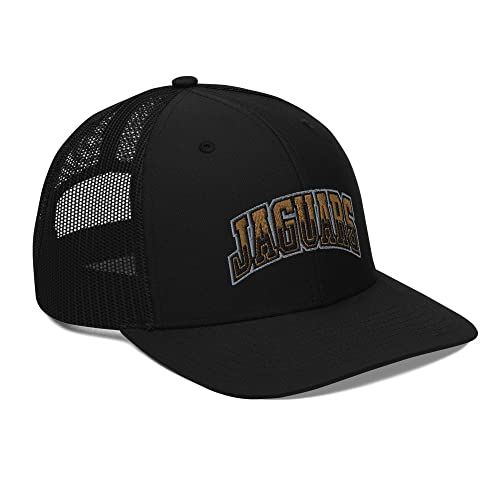 Gorra snapback de rejilla negra estilo trucker de los Jaguars para hombre