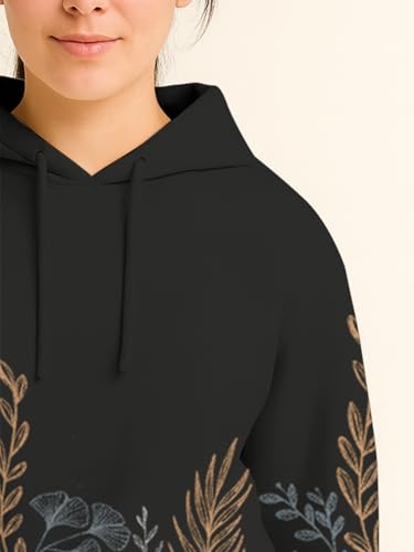 Image of HELLCAT Trendy Cotton Blend Hoodie for Women | Stylish Winter Hooded Sweatshirt for Women