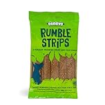Benevo Vegan Dog Chews. Low fat Rumble Strips ideal training treats or rewards. Cold pressed jerky style chews, soft enough to tear. Non-GM, vegetarian hypoallergenic. Approx 20 chews per pack, 180g