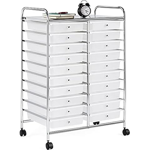 Yaheetech 20-Drawer Mobile Storage Cart Cover