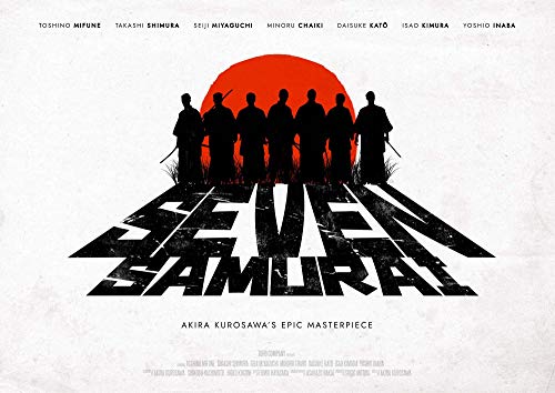 Image of Tallenge - Seven Samurai - Akira Kurosawa Japanese Classic Movie Poster - Medium Poster(Paper,24 x 16 inches, MultiColour)