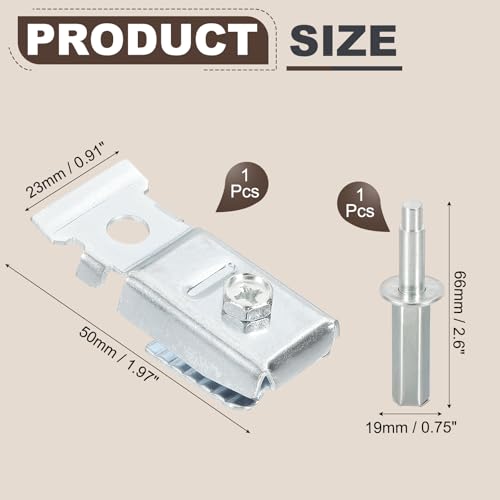 Kit de Reparación de Hardware para Puertas Plegables de Clóset uxcell | Incluye Soporte Superior y Pivote Superior miniatura 2