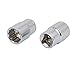 Aexit 1/2-inch Square Hand Operated Tools Drive 18mm 12-Point Shallow Impact Socket Silver Tone 2pcs Model:39as521qo78