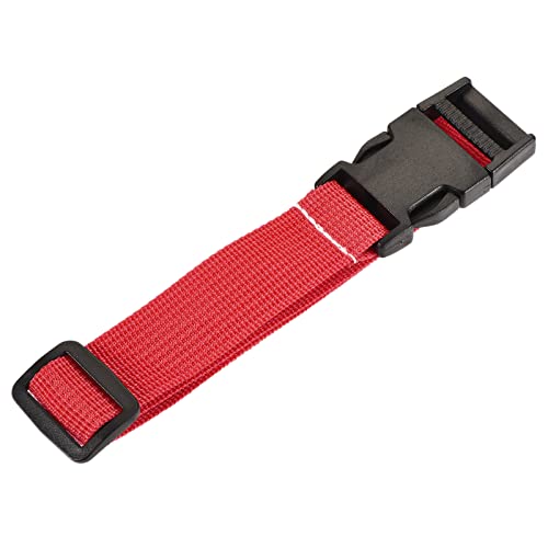 Image of MECCANIXITY Utility Strap with Buckle 1x20 Inch Polyester Quick Release Adjustable Belt for Travel Outdoor Bag Luggage Packing (Red)