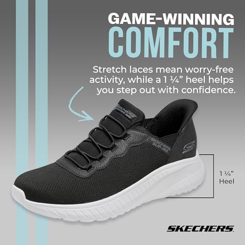 Image of Skechers Men's Bobs Squad Chaos Daily Hype Sneaker | Casual Shoe, Heel Pillow, No Tie Fit, Hands Free Slip-Ins, Vegan, Memory Foam, Machine Washable