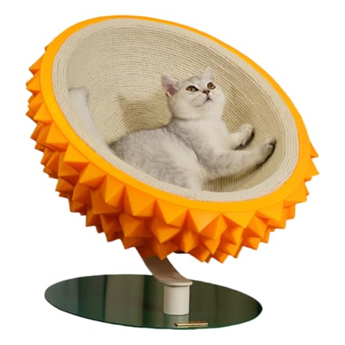 Cama y Rascador 3-en-1 para Gatos Forma Durian miniatura 1
