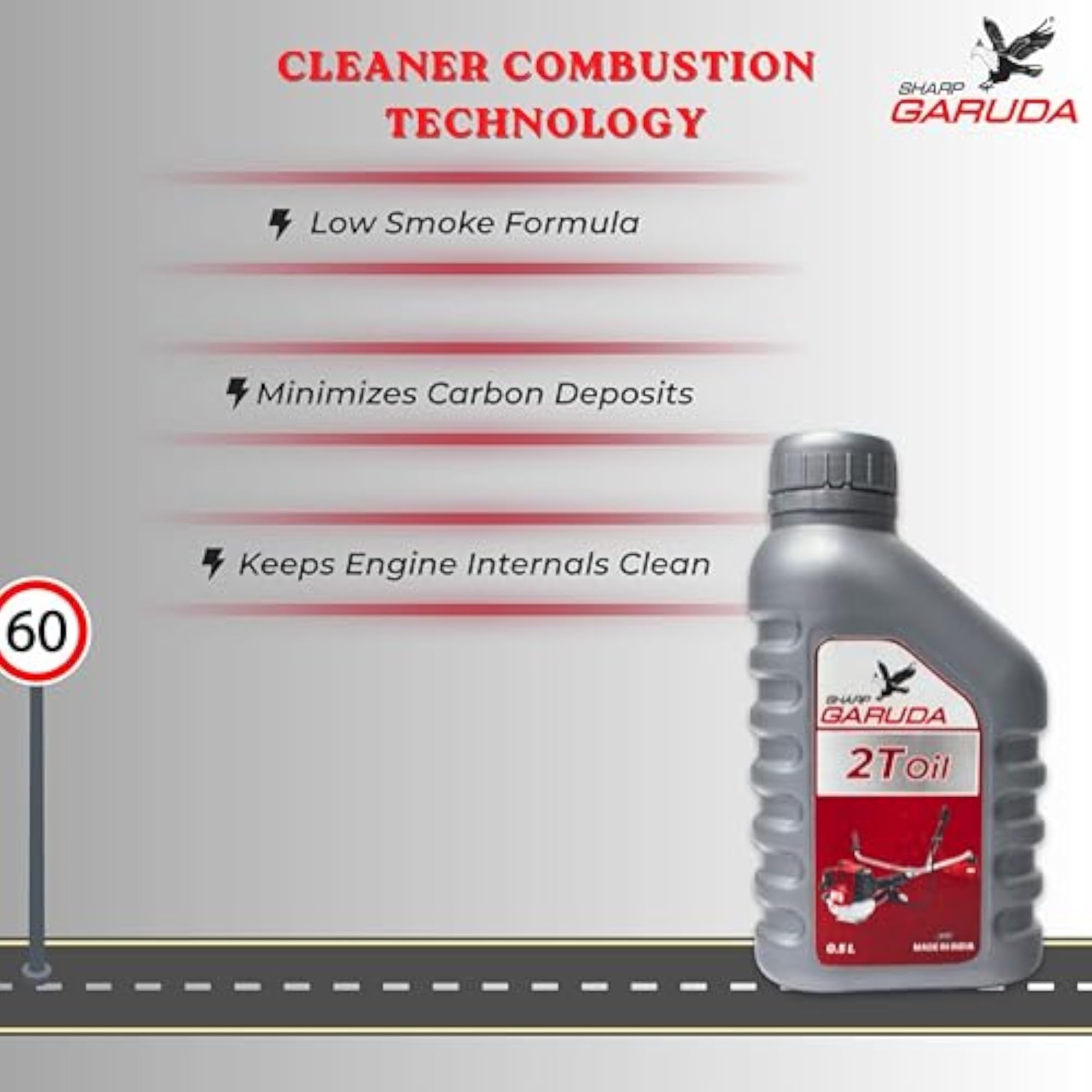2T Oil for 2-Stroke Engine, 500ml Mix for Brush Cutter & Chainsaw
