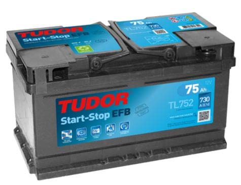 Batería Tudor EFB 75Ah Start-Stop con borne positivo a la derecha para coches modernos
