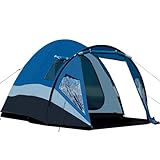 【Hoch & Groß】PORTAL Camping Zelt ist groß und hoch aber einfach aufzustellen. 240 x 210cm Schlafzimmer mit 180cm Stehenhöhe ist perfekt für 3 bis 4 Personen. Außerdem bietet der große Vorraum mit 3,96㎡ und 160cm Stehenhöhe bessere Erfahrung zur Entspannung und Lagerung.